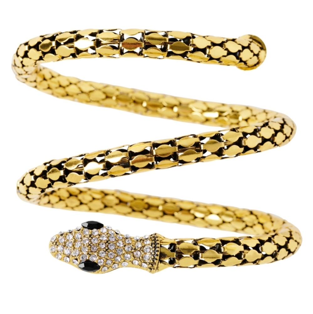 New Spirit Halloween Roman Golden Snake Bracelet Arm Cuff